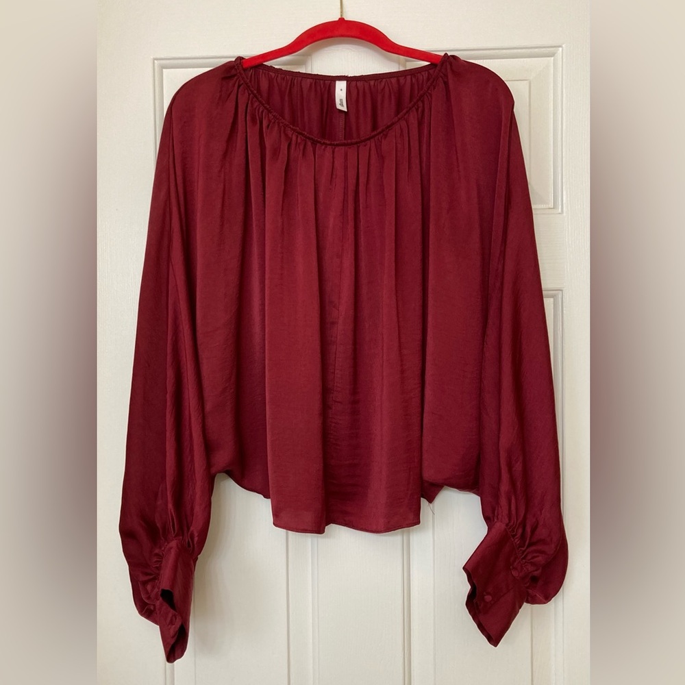 Glam Deep Red Women's Blouse